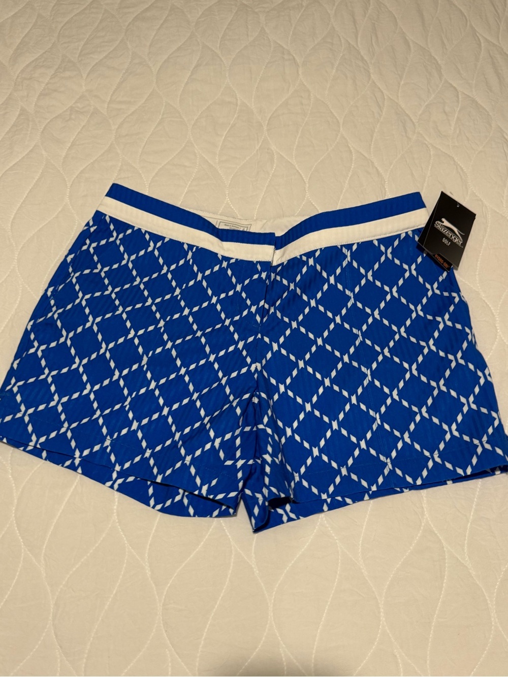 Slazenger Blue Geometric Golf Athletic Shorts